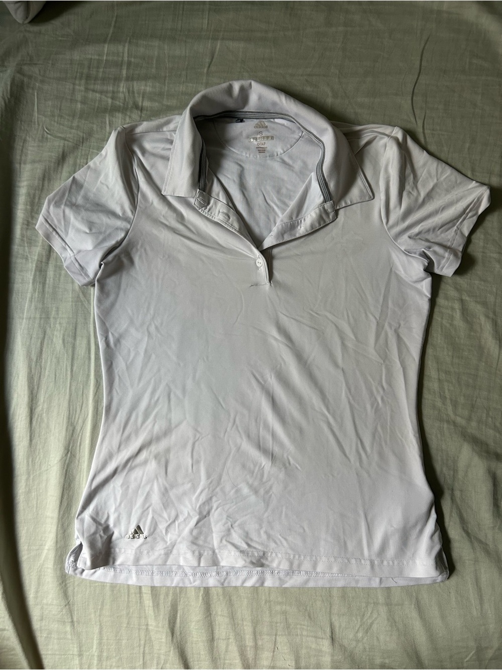 Adidas white golf polo